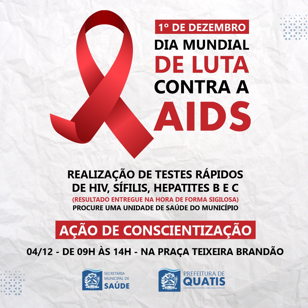 De Dezembro Dia Mundial Do Combate Aids Prefeitura Municipal