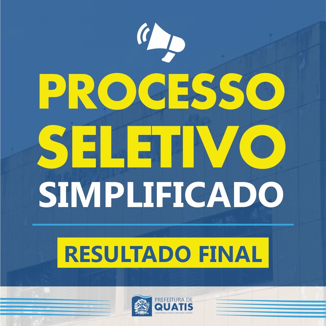 COMUNICADO - RESULTADO FINAL DO PROCESSO SELETIVO 2021 – Prefeitura ...