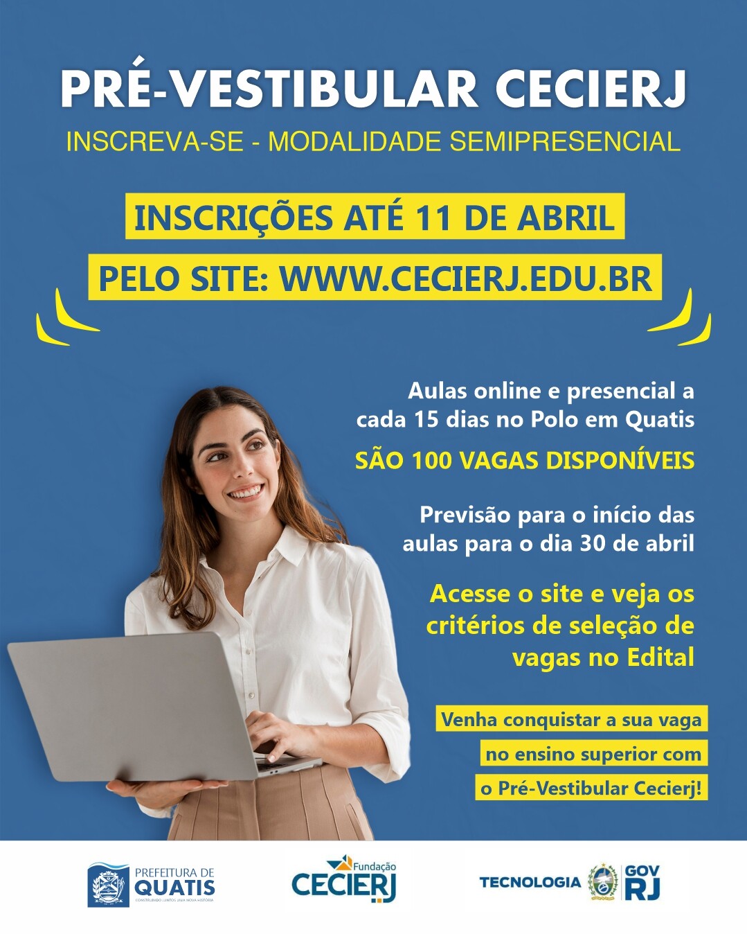 INSCRIÇÕES ABERTAS PARA CURSO DE PRÉ-VESTIBULAR DO CECIERJ – Prefeitura ...