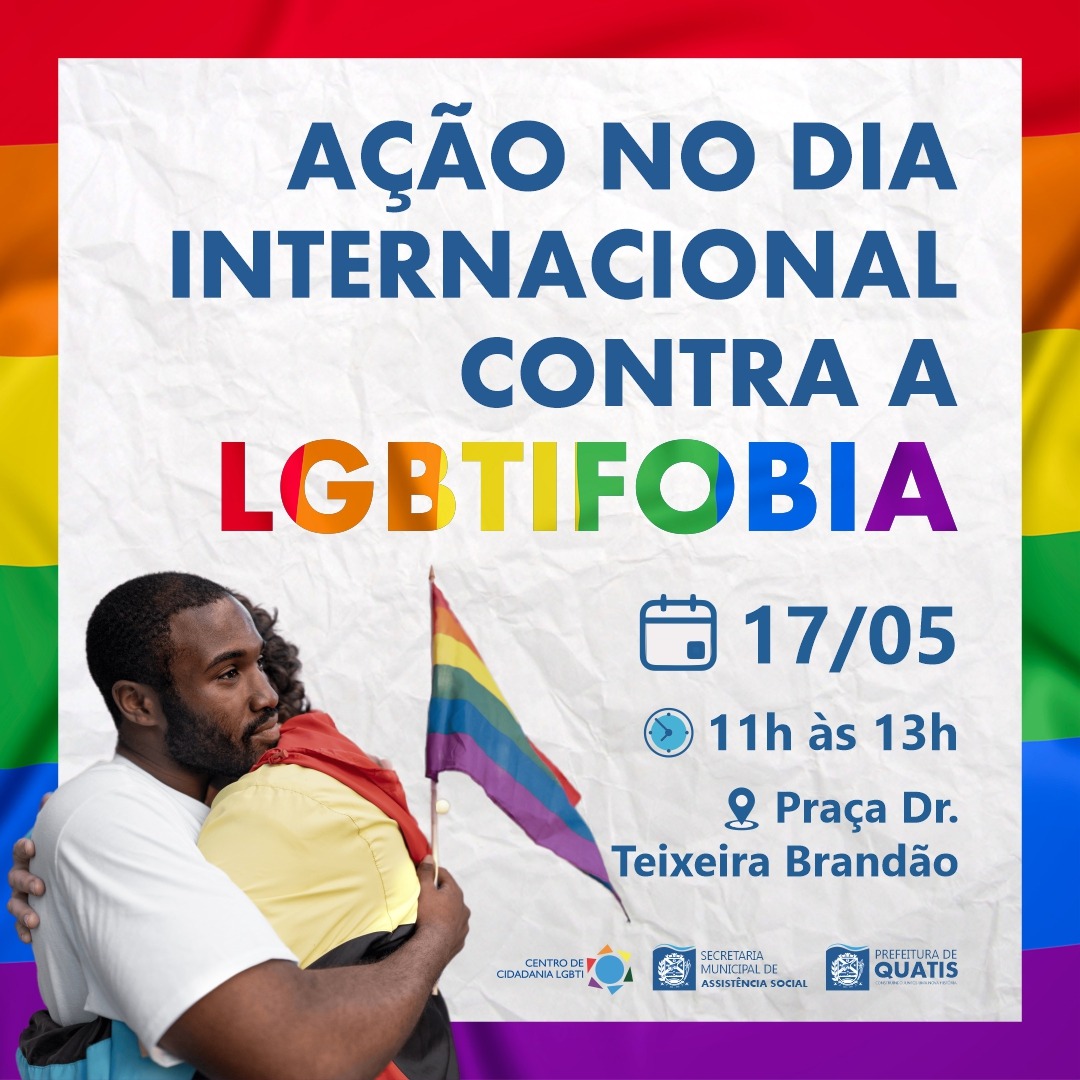 PraÇa Teixeira BrandÃo SerÁ Palco Para AÇÃo No Dia Internacional Contra A Lgbtifobia