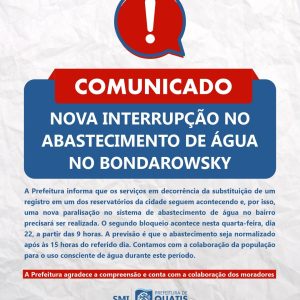 Comunicado Água 2