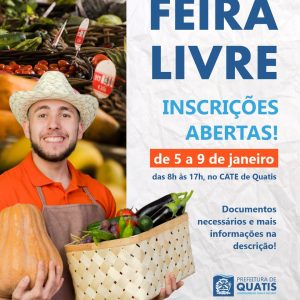 Feira Livre - Inscrições Abertas