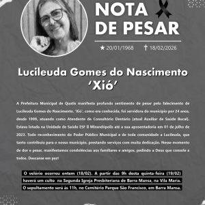 NOTA DE PESAR - Lucileuda Gomes do Nascimento
